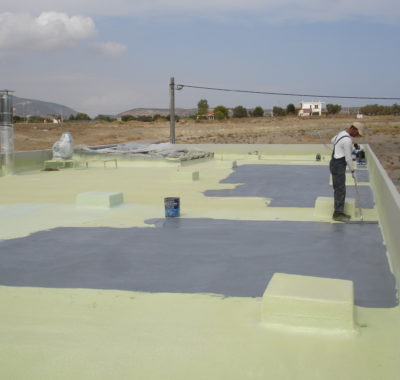 Αφρώδης πολυουρεθάνη για κτιριακή μόνωση με τη μορφή ψεκασμού